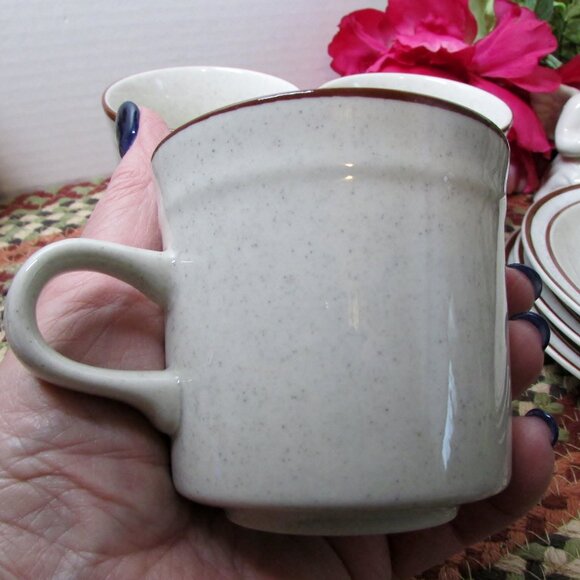 Set of 3 Otagiri Prado Stoneware Cups / Saucers Mid-Century Modern Kitchen Decor - Picture 7 of 12